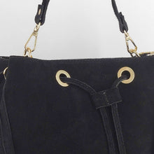 Cargar imagen en el visor de la galería, Bolso bombonera de ante con cordón
