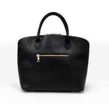 Cargar imagen en el visor de la galería, Bolso tote de piel de potro color negro, trasera, de LaNievina