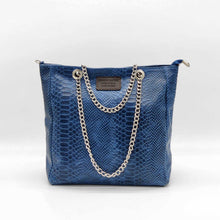Cargar imagen en el visor de la galería, Bolso de hombro en piel efecto cocodrilo con cadena