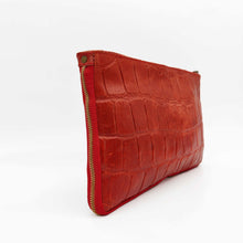 Cargar imagen en el visor de la galería, Bolso bandolera de piel grabada efecto cocodrilo