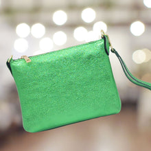 Cargar imagen en el visor de la galería, Bandolera pequeña de piel efecto metalizado