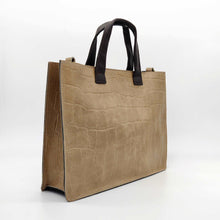 Cargar imagen en el visor de la galería, Bolso cuadrado de piel rígido efecto escamas