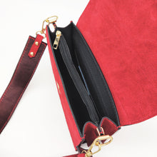 Cargar imagen en el visor de la galería, Bolso flap de ante PEONÍA