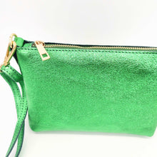 Cargar imagen en el visor de la galería, Bandolera pequeña de piel efecto metalizado