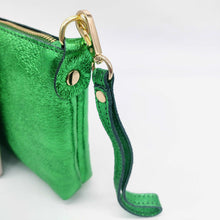 Cargar imagen en el visor de la galería, Bandolera pequeña de piel efecto metalizado