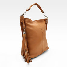 Cargar imagen en el visor de la galería, Bolso shopper en piel vacuno blanda, ladeado, en LaNievina