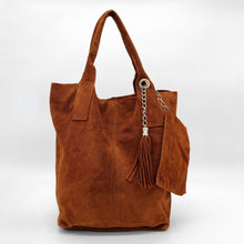 Cargar imagen en el visor de la galería, Bolso shopper de piel serraje, varios colores