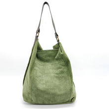 Cargar imagen en el visor de la galería, Bolso tote de ante con asa cuero LISBOA