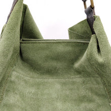 Cargar imagen en el visor de la galería, Bolso tote de ante con asa cuero LISBOA