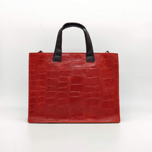 Cargar imagen en el visor de la galería, Bolso cuadrado de piel rígido efecto escamas