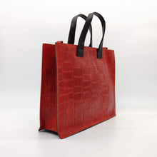 Cargar imagen en el visor de la galería, Bolso cuadrado de piel rígido efecto escamas