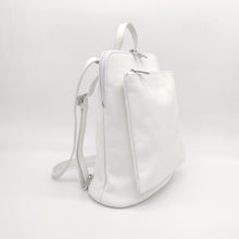 Cargar imagen en el visor de la galería, Mochila de piel blanca Mikonos