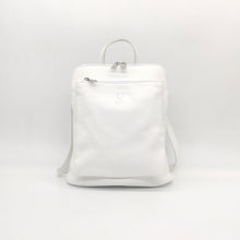 Cargar imagen en el visor de la galería, Mochila de piel blanca Mikonos