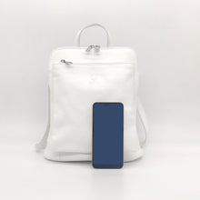 Cargar imagen en el visor de la galería, Mochila de piel blanca Mikonos