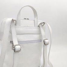 Cargar imagen en el visor de la galería, Mochila de piel blanca Mikonos