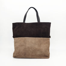 Cargar imagen en el visor de la galería, Bolso tote de ante bicolor