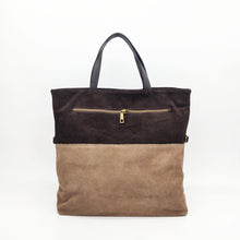 Cargar imagen en el visor de la galería, Bolso tote de ante bicolor