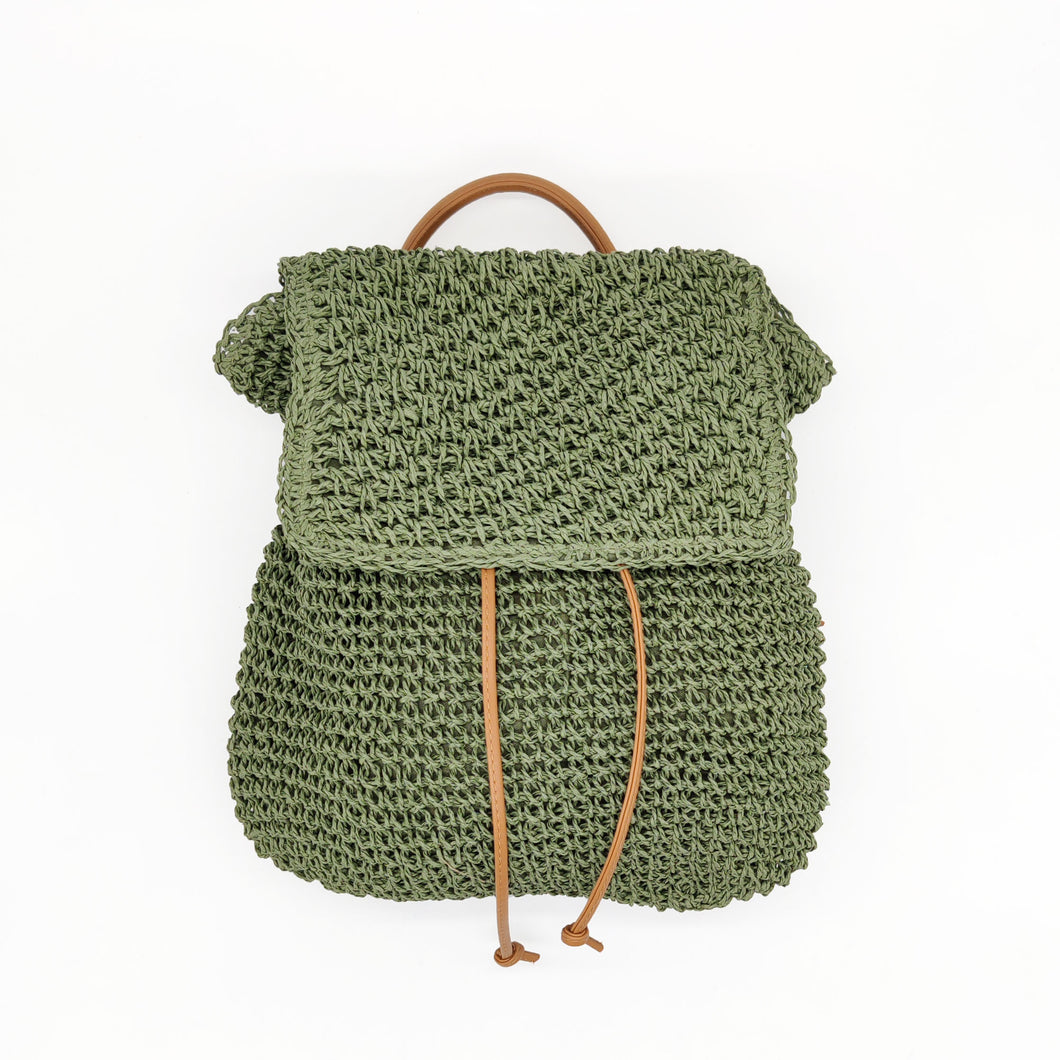 Mochila de papel trenzado